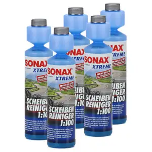 5x 250ml SONAX 271141 XTREME Scheiben Reiniger 1:100 NanoPro Scheiben Klar