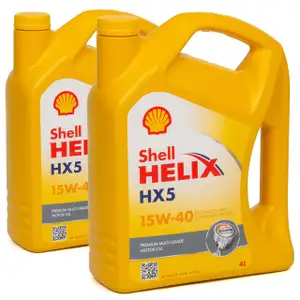 8L 8 Liter SHELL Motoröl Öl HELIX HX5 15W-40 15W40 API SN/CF ACEA A3/B3