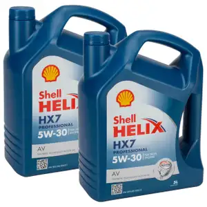 10L 10 Liter SHELL HELIX HX7 PROFESSIONAL AV 5W-30 Motoröl Öl ACEA C3 VW 505.00/01