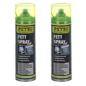 2x 500ml PETEC 70250 Fettspray Sprühfett Schmierfett weiß