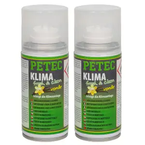 2x 150ml PETEC 71470 Klima Fresh & Clean Klimaanlagen-Lufterfrischer VANILLE