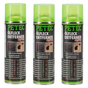 3x 500ml PETEC 72350 Ölfleckentferner Öl Entferner Fleckentferner Spray