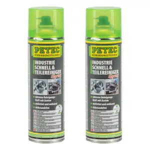 2x 500ml PETEC 71750 Industrie-, Schnell- & Teilereiniger Schnellreinigerspray