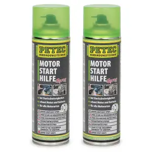 PETEC Motorstarthilfespray Starthilfespray Starthilfe Kaltstarthilfe 2x 500ml