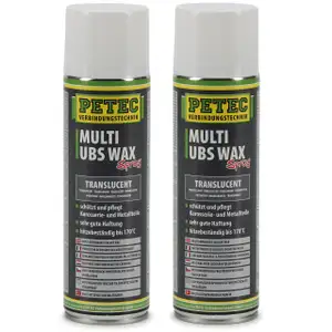 PETEC 73450 MULTI UBS WAX Spray Unterbodenschutz Korrosionsschutz 2x 500ml