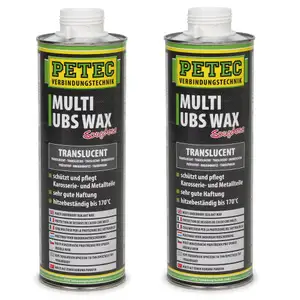 2x 1 Liter PETEC 73410 MULTI UBS-WAX Saugdose Unterbodenschutz Korrosionsschutz