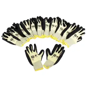 PRO-FIT 518LO Handschuhe Arbeitshandschuhe GELB SCHWARZ Größe 9 / L (12 Paar)