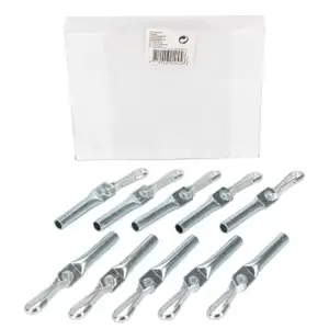 10x PROPLUS 340706AC01 Seil Endverschluß Ø6mm inklusive Simplexhaken Haken UNIVERSAL