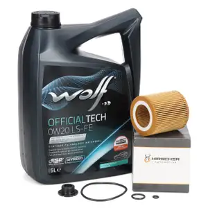 5L WOLF 0W20 LS-FE Motoröl + HIRSCHER Ölfilter BMW F20 F21 F30-34 F32-36 F10 F11 X1 X3 N20