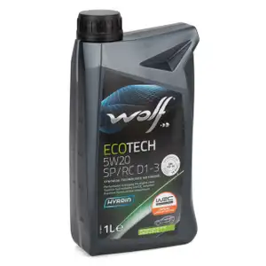 1L 1 Liter WOLF ECOTECH 5W20 SP/RC D1-3 Motoröl Öl GM dexos1 Gen3 FIAT 9.55535-CR1