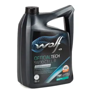 5L 5 Liter WOLF OFFICIALTECH 5W30 C3 LL III Motoröl BMW LL04 MB 229.51/52 VW 504/507.00