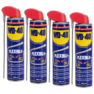 4x 400ml WD-40 31692 FLEXIBLE Multifunktionsöl Kriechöl Rostlöser Mehrzwecköl Vielzweck