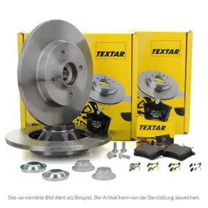 TEXTAR Bremsscheiben + Radlager + Beläge RENAULT Scenic 2 hinten