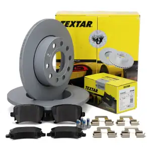 TEXTAR Bremsscheiben + Beläge AUDI A3 8P SKODA Octavia 3 VW Golf 5 6 Touran hinten