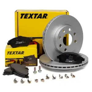 TEXTAR Bremsscheiben + Beläge OPEL Corsa C 1.0 1.2 1.7 DI mit ABS vorne