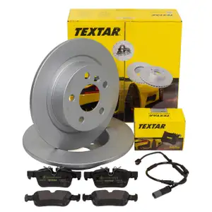 TEXTAR Bremsscheiben Beläge Sensor für BMW F40 F44 F45 X1 F48 X2 F39 ohne M-Technik hinten