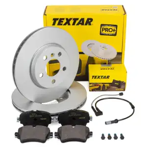 TEXTAR Bremsscheiben + Beläge Sensor BMW 2er F45 F46 X2 F39 MINI F54 F60 bis 07.2019 vorne