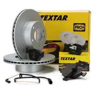 TEXTAR Bremsscheiben + Beläge + Wako BMW 5er E39 520-535i 520-530d vorne