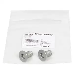 2x TEXTAR TPM0010 Schraube Bremsscheibe M10x1,5 Länge 19mm MINI R50-59 vorne / hinten