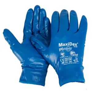 1 Paar MAXIDEX Hybrid-Handschuhe Schutz- Montagehandschuhe BLAU Größe 10 / XL