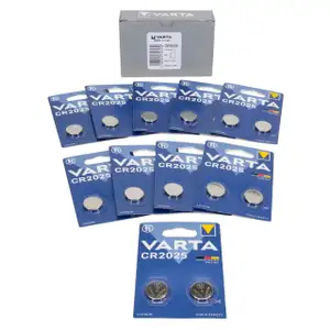 20x VARTA Lithium 3V CR2025 Knopfzelle Knopfbatterie Batterie (MHD 01.2032)