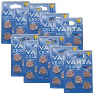 50x VARTA Lithium 3V CR2032 Knopfzelle Knopfbatterie Batterie (MHD 07.2031)