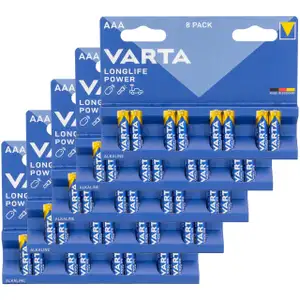 40x VARTA LONGLIFE POWER ALKALINE Batterie AAA MICRO 4903 LR03 MN2400 1,5V