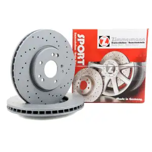 Zimmermann SPORT Bremsscheiben für Mercedes 190 W201 Evo II 2.5 W124 R129 vorne