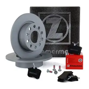 ZIMMERMANN Bremsscheiben + Bremsbeläge AUDI A3 8P VW Golf 5 6 7 Caddy 3 Eos hinten