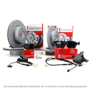 Zimmermann SPORT Bremsscheiben + Beläge + Wako BMW 3er E46 316i 318i vorne + hinten