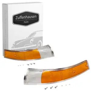 2x Blinker Blinkerglas Stoßstange für PORSCHE 911 1965-1973 912 1.6 vorne links + rechts