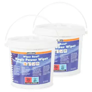 2x (72 Stück) WIPER BOWL Magic Power Wipes Feuchttücher Reinigungstücher Spendereimer