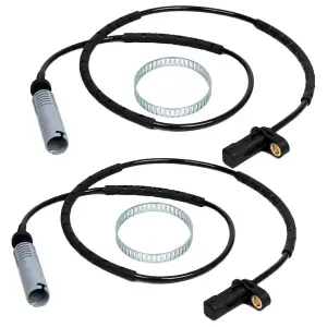 2x CARIPAR Raddrehzahlsensor + AIC ABS-Ring für BMW 1er E81-88 3er E90-93 hinten