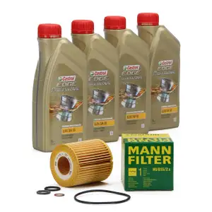 4 Liter CASTROL Edge Motoröl ÖL 5W30 M BMW Longlife-04 + MANN Ölfilter HU815/2x