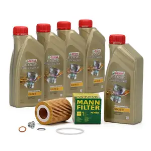 5L CASTROL EDGE 5W30 M LL-04 Motoröl + MANN Ölfilter für BMW F20 F20 114-120i F30 F31 N13