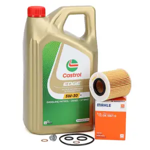 5L CASTROL EDGE 5W-30 M Motoröl + MAHLE Ölfilter BMW E81-88 E46 E9-93 X1 E84 Z4 85 N40-46