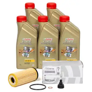 5L CASTROL EDGE 5W30 M LL-04 Motoröl ORIGINAL Ölfilter BMW F45 F46 X1 F48 X2 MINI B38 B37