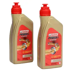 2L 2 Liter CASTROL POWER 1 SCOOTER Motoröl 2T 2-TAKT API TC+ ISO-L-EGD JASO FD