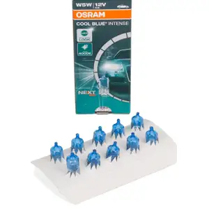 10x OSRAM 2825CBN Halogenlampe Glühlampe W5W COOL BLUE INTENSE 12V 5W W2.1x9.5d 4000K