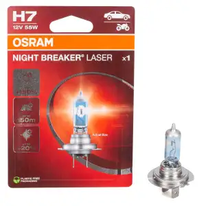 OSRAM Glühlampe H7 NIGHT BREAKER LASER 12V 55W PX26d next Generation +150%