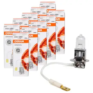 10x OSRAM 64151 Halogenlampe Glühlampe H3 ORIGINAL LINE 12V 55W PK22s