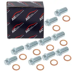 10x AIC Ölablassschraube M14x1,5 + Dichtring für MERCEDES JEEP SMART 1119970330