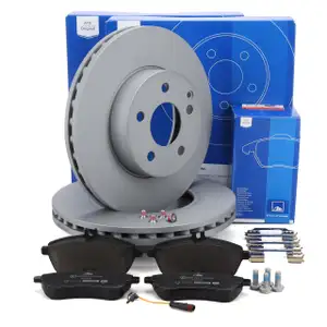 ATE Bremsscheiben + Bremsbeläge + Sensor MERCEDES W204 W212 R172 ohne Sportpaket vorne