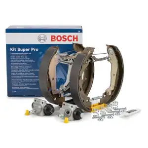 BOSCH 0204114676 KIT SUPER PRO Bremsbacken + Radbremszylinder Satz SMART ForTwo (451)