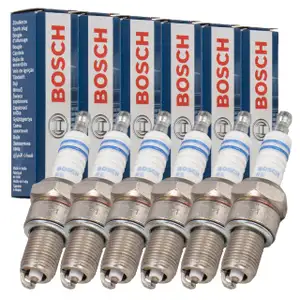 6x BOSCH WR7DC+ 0242235663 Zündkerze PORSCHE 911 3.2 SC / Carrera + 968 3.0