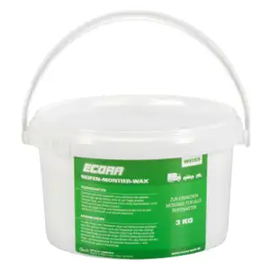 ECORA Reifenmontagepaste Reifenmontier Wax Paste Montagepaste WEISS 3kg