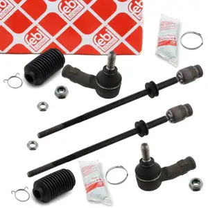 2x FEBI PROKIT Spurstange + Kopf + Manschette VW Golf 3 Vento PR-1N0 ohne Servo vorne