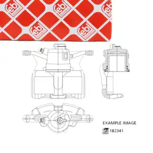 FEBI 182341 Bremssattel VW Polo 5 A1 8X Ibiza 4 Fabia 3 Rapid vorne rechts 6C0615124