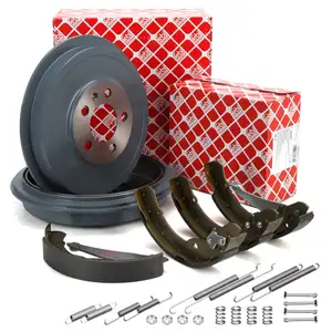 FEBI Bremsen Set Bremstrommeln + Bremsbacken SKODA Octavia 1 PR-1KG/1KN hinten