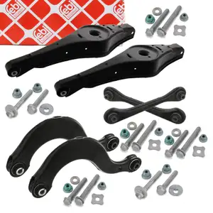 6x FEBI Querlenker + Schrauben VW Golf 5 6 Passat B6 B7 Touran AUDI A3 8P hinten unten